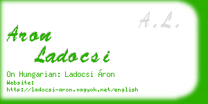 aron ladocsi business card